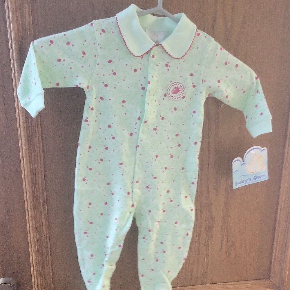Baby's Own - Mint Green and Strawberry One Piece